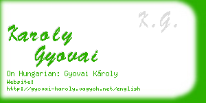 karoly gyovai business card