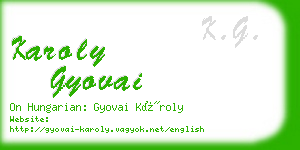 karoly gyovai business card